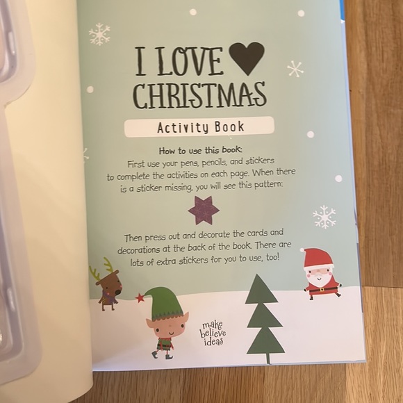 NWOT I Love Christmas Activity Book: Santa, Reindeer, Snowman, Stickers, Cards - Picture 4 of 15